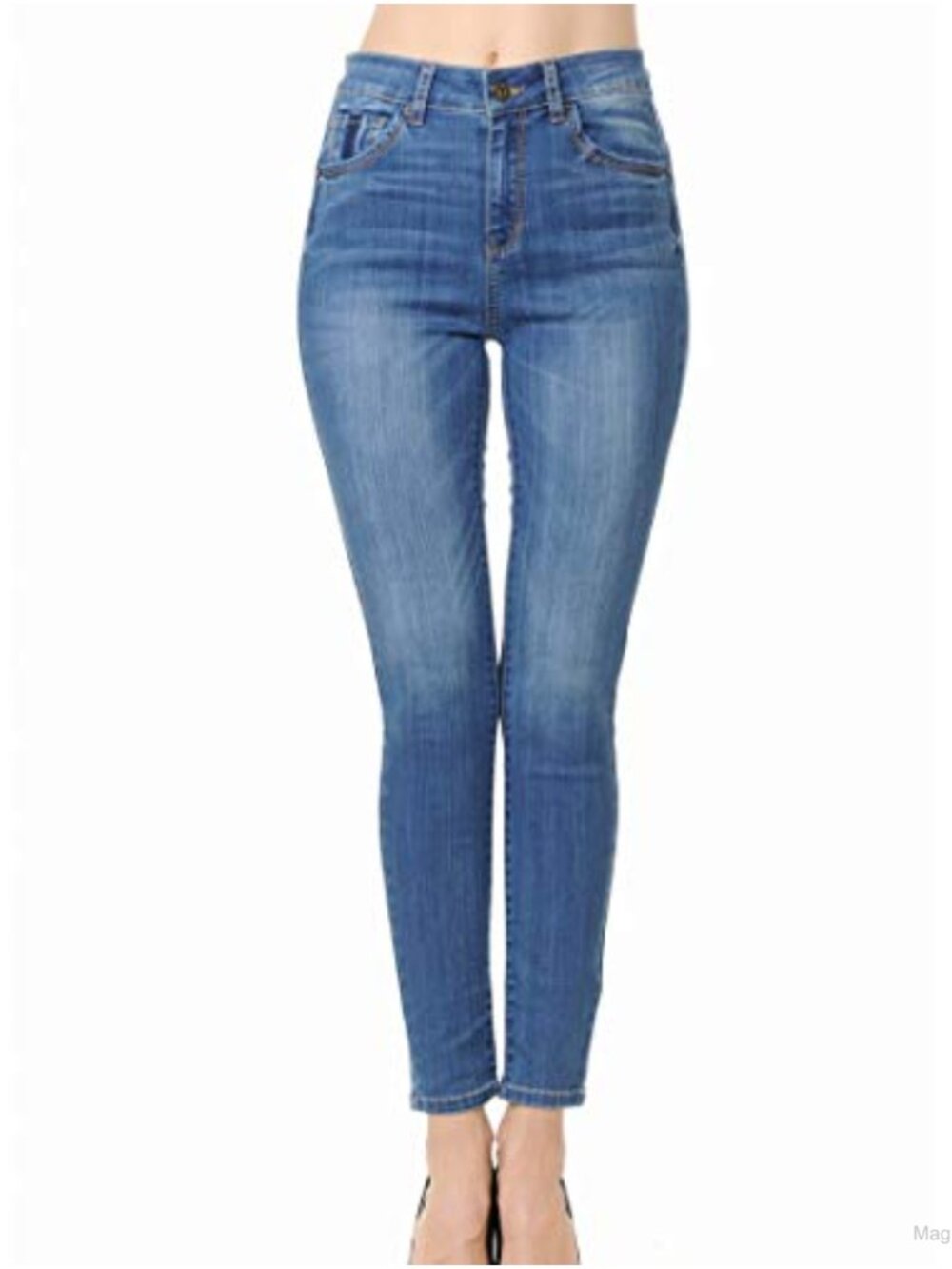 High Rise Skinny Jeans Butt Lifting 4-Way Stretch Tummy Control Ankle Denim